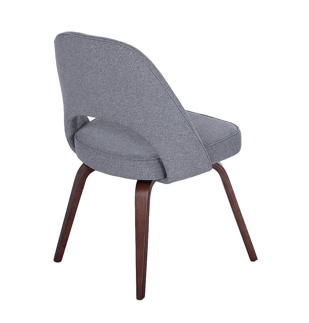 Sienna Executive Side Chair - Dark Grey Fabric & Walnut Legs-4