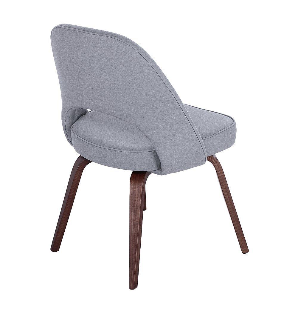 Sienna Executive Side Chair - Grey Fabric & Walnut Legs-4