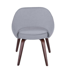 Sienna Executive Side Chair - Grey Fabric & Walnut Legs-5