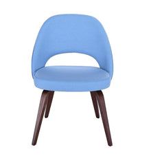 Sienna Executive Side Chair - Light Blue Fabric & Walnut Legs-1