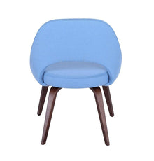 Sienna Executive Side Chair - Light Blue Fabric & Walnut Legs-5