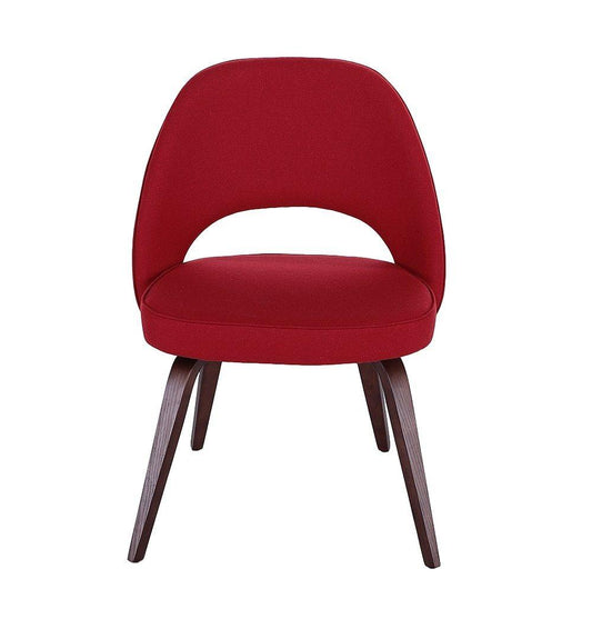 Sienna Executive Side Chair - Red Fabric & Walnut Legs-1