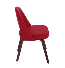 Sienna Executive Side Chair - Red Fabric & Walnut Legs-3