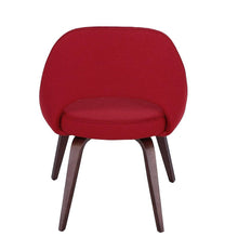 Sienna Executive Side Chair - Red Fabric & Walnut Legs-5