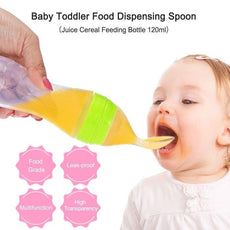 Silicone Feeding Bottle with Spoon - Puritific