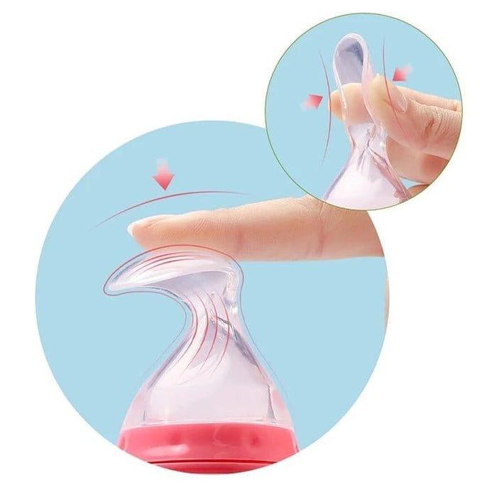 Silicone Feeding Bottle with Spoon - Puritific