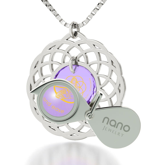 Silver Seed of Life Necklace Yoga Meditation Mandala Pendant - Puritific