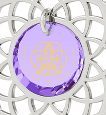 Silver Seed of Life Necklace Yoga Meditation Mandala Pendant - Puritific