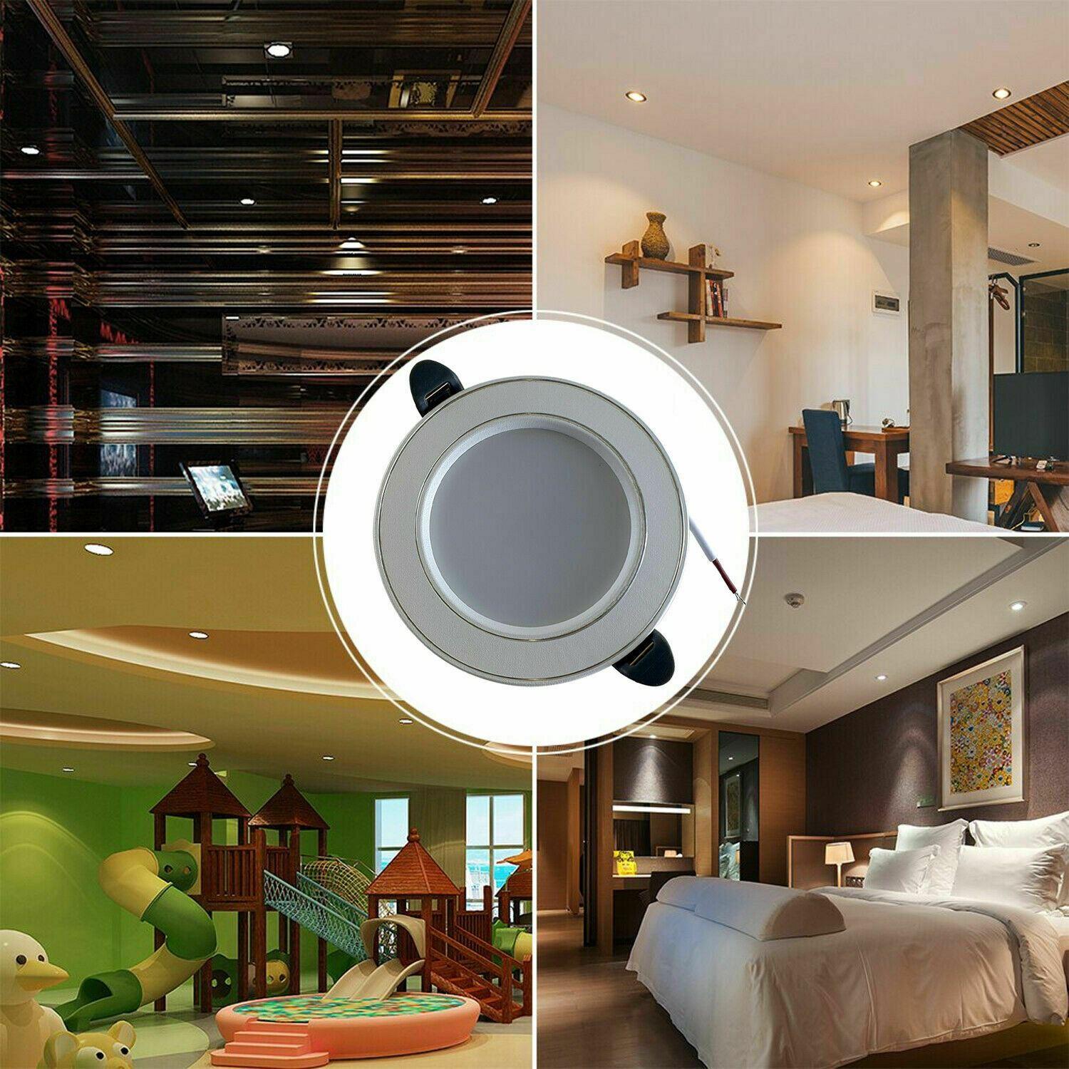 Simple LED Spot Panel Down lights Recessed Round Ceiling Border Lighting 5W Cool White Indoor Lighting~1329-13