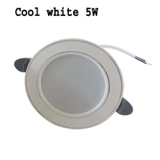 Simple LED Spot Panel Down lights Recessed Round Ceiling Border Lighting 5W Cool White Indoor Lighting~1329-15