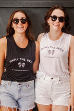 Simply the Bride | Simply the Best - Bachelorette Party Flowy Muscle Tanks - Puritific