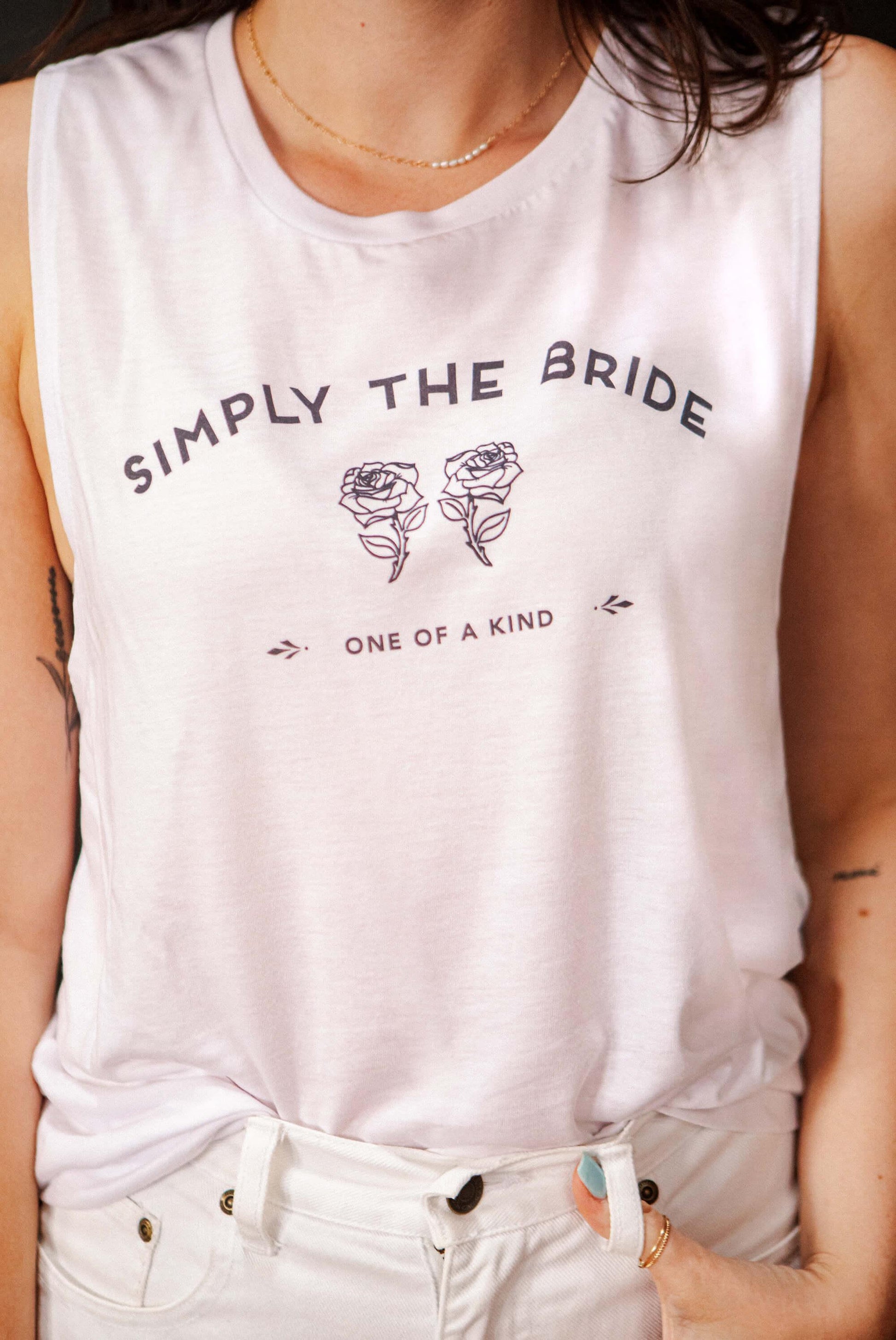 Simply the Bride | Simply the Best - Bachelorette Party Flowy Muscle Tanks - Puritific