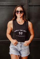 Simply the Bride | Simply the Best - Bachelorette Party Flowy Muscle Tanks - Puritific