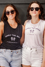 Simply the Bride | Simply the Best - Bachelorette Party Flowy Muscle Tanks - Puritific