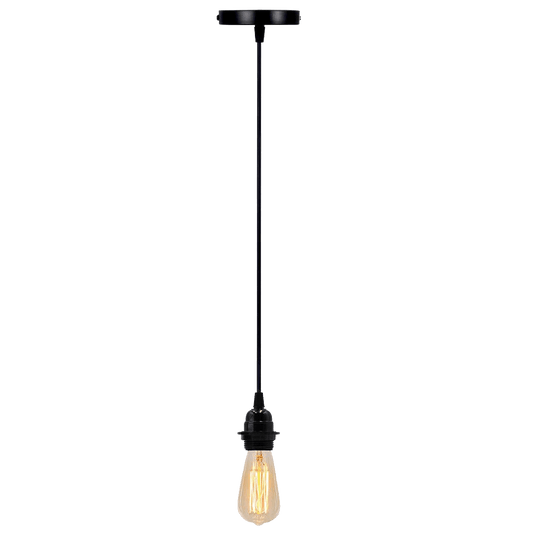 Single Outlet Ceiling E27 DIY Ceiling Rose Light PVC Flex Cluster Pendant Lamp Holder~3425-1