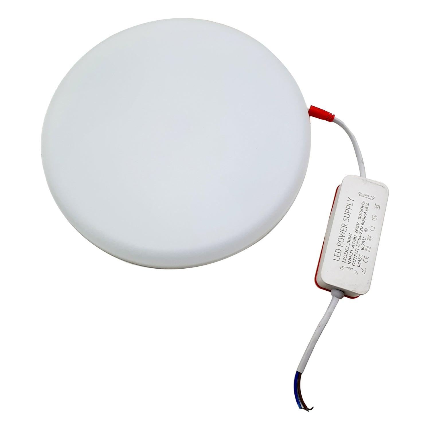 Slim LED 36 W 6000 K Panel Recessed Round Frame less Ceiling Spot Light Cool SMD~2527-0