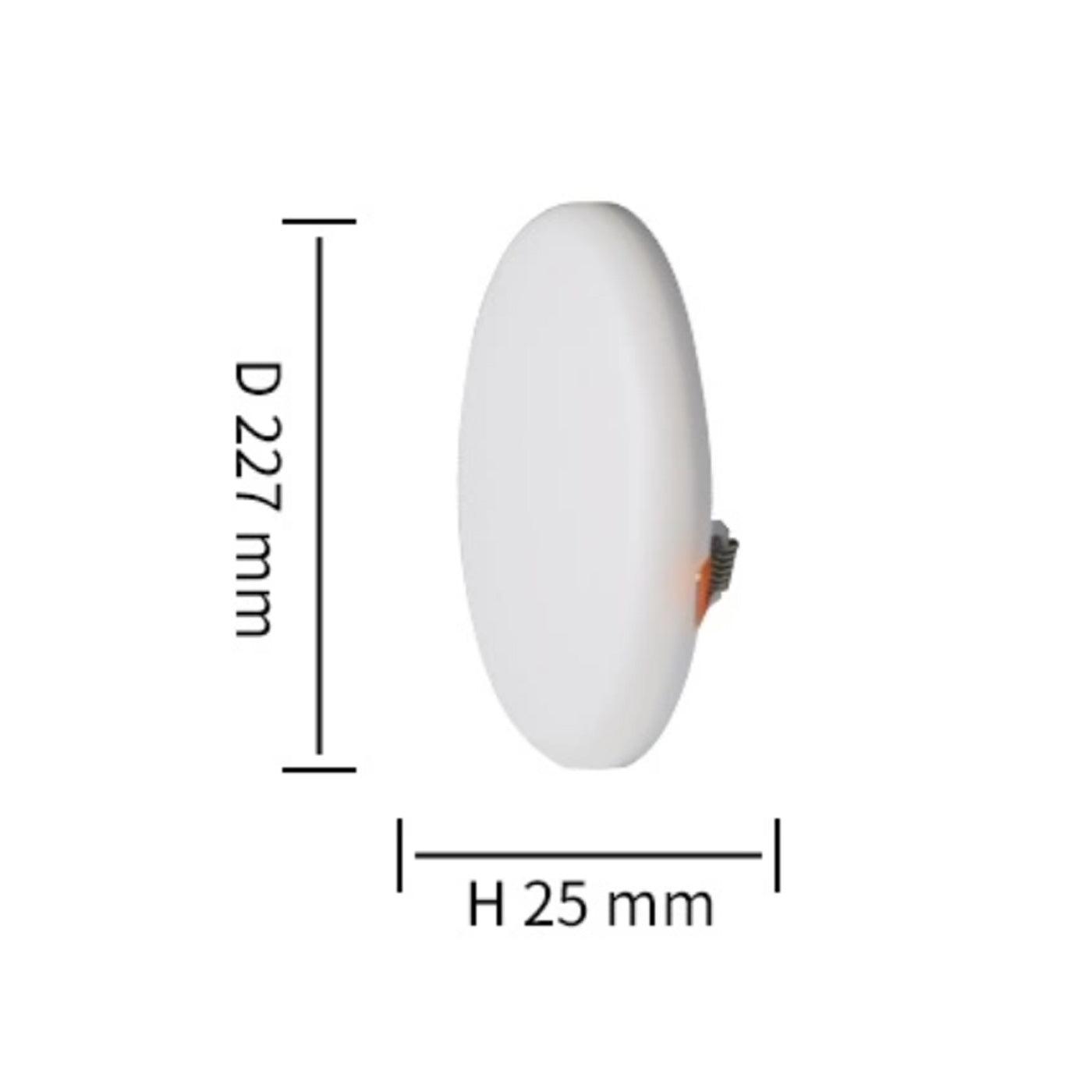 Slim LED 36 W 6000 K Panel Recessed Round Frame less Ceiling Spot Light Cool SMD~2527-4