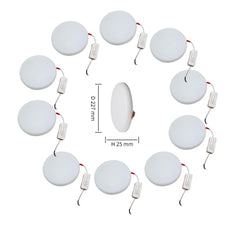 Slim LED 36 W 6000 K Panel Recessed Round Frame less Ceiling Spot Light Cool SMD~2527-8