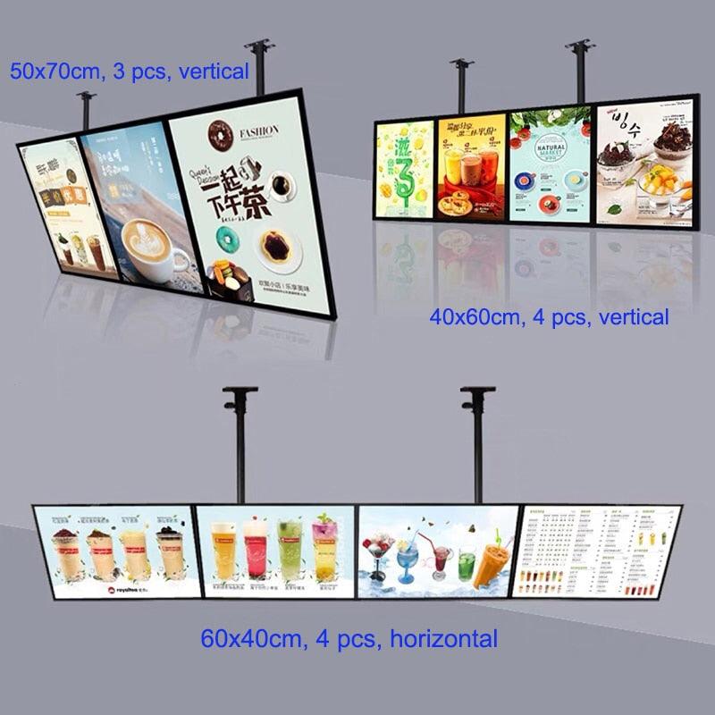 Slim Snap Frame LED Light Box Illuminated Poster Display - Puritific