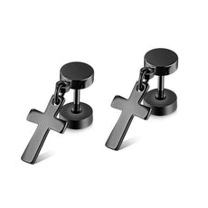 Small Black Punk Stud Earrings - Puritific