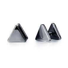 Small Black Punk Stud Earrings - Puritific