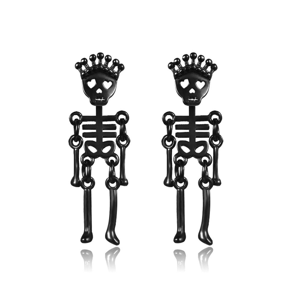 Small Black Punk Stud Earrings - Puritific