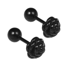 Small Black Punk Stud Earrings - Puritific