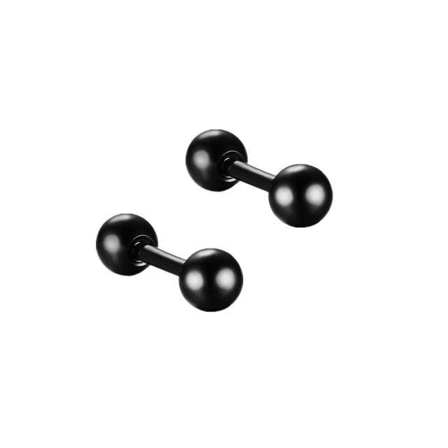 Small Black Punk Stud Earrings - Puritific