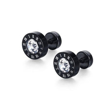 Small Black Punk Stud Earrings - Puritific