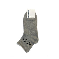 Smile Rolled Quarter Socks-1