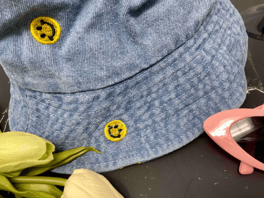 Smiley Face Denim Bucket - Bachelorette Party Hats! - Puritific