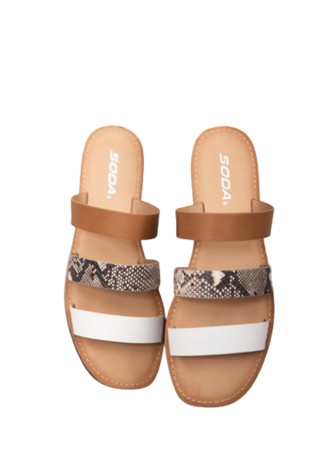 Snakeskin Strappy Flip Flop Sandals - Puritific