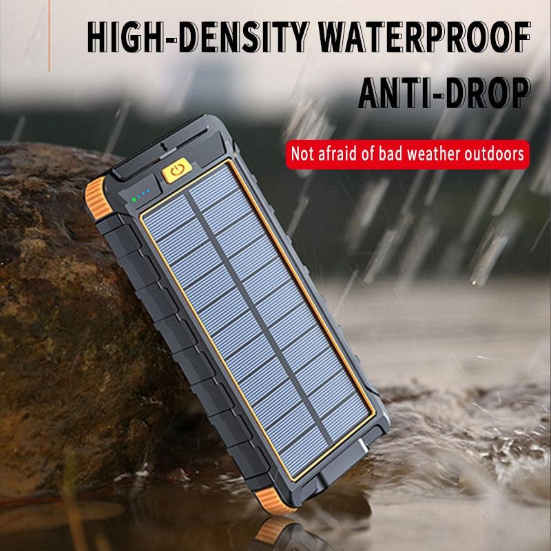 Solar Fast Charging Power Bank Portable 20000mAh Charger Waterproof - Puritific