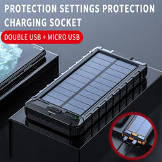 Solar Fast Charging Power Bank Portable 20000mAh Charger Waterproof - Puritific