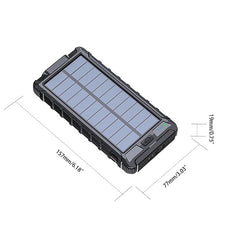 Solar Fast Charging Power Bank Portable 20000mAh Charger Waterproof - Puritific