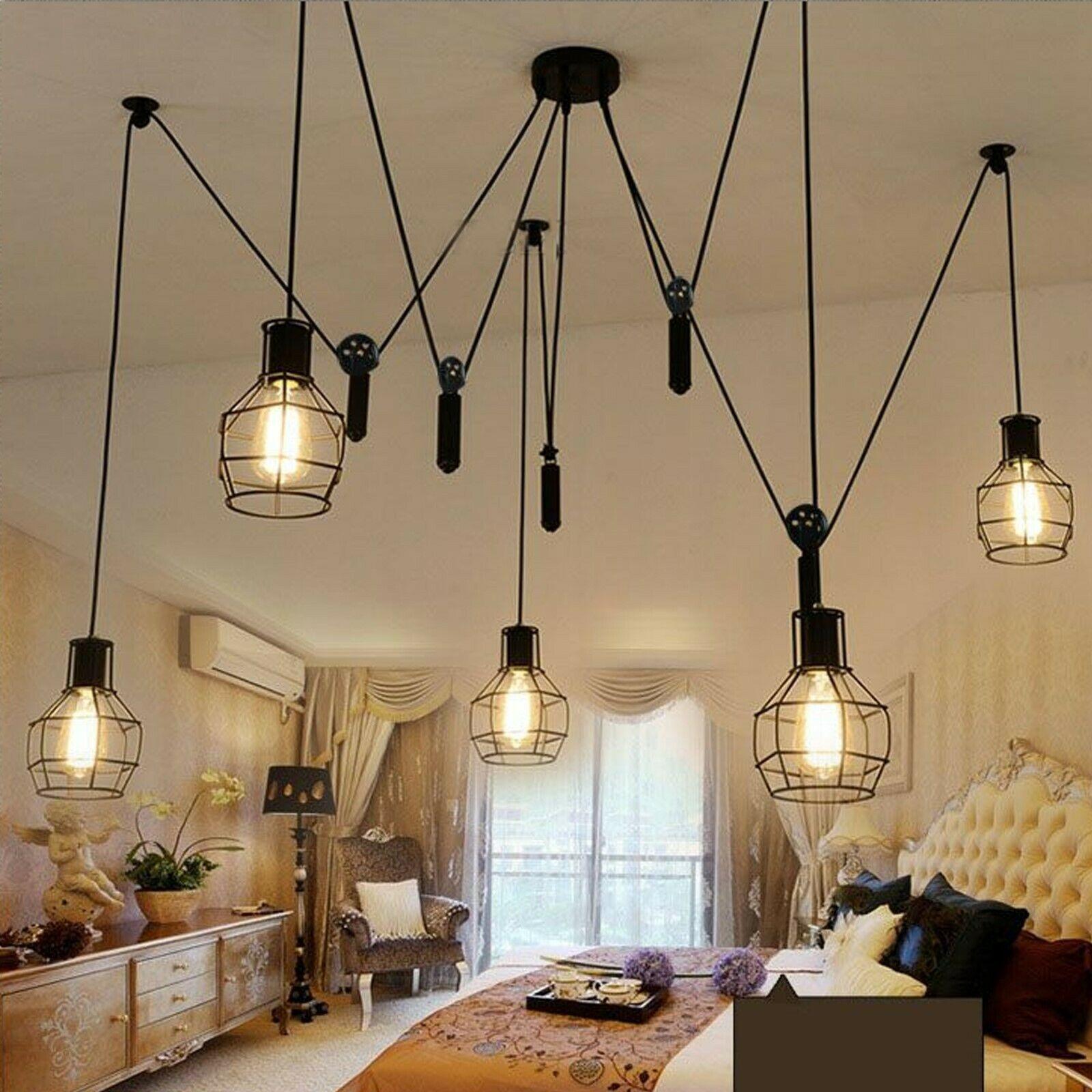 Spider Light Industrial Pendant Light With Five Cage~2488-6