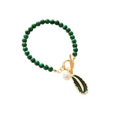 Spirit of Nature Malachite Pearl Necklace and Bracelet - Puritific