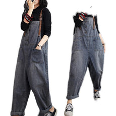 Spring Fashion Button Jeans Harem Jumpsuit - Puritific