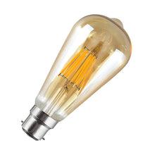 ST64 Bayonet 8W Dimmable Retro Classic LED Filament Bulbs~3208-3