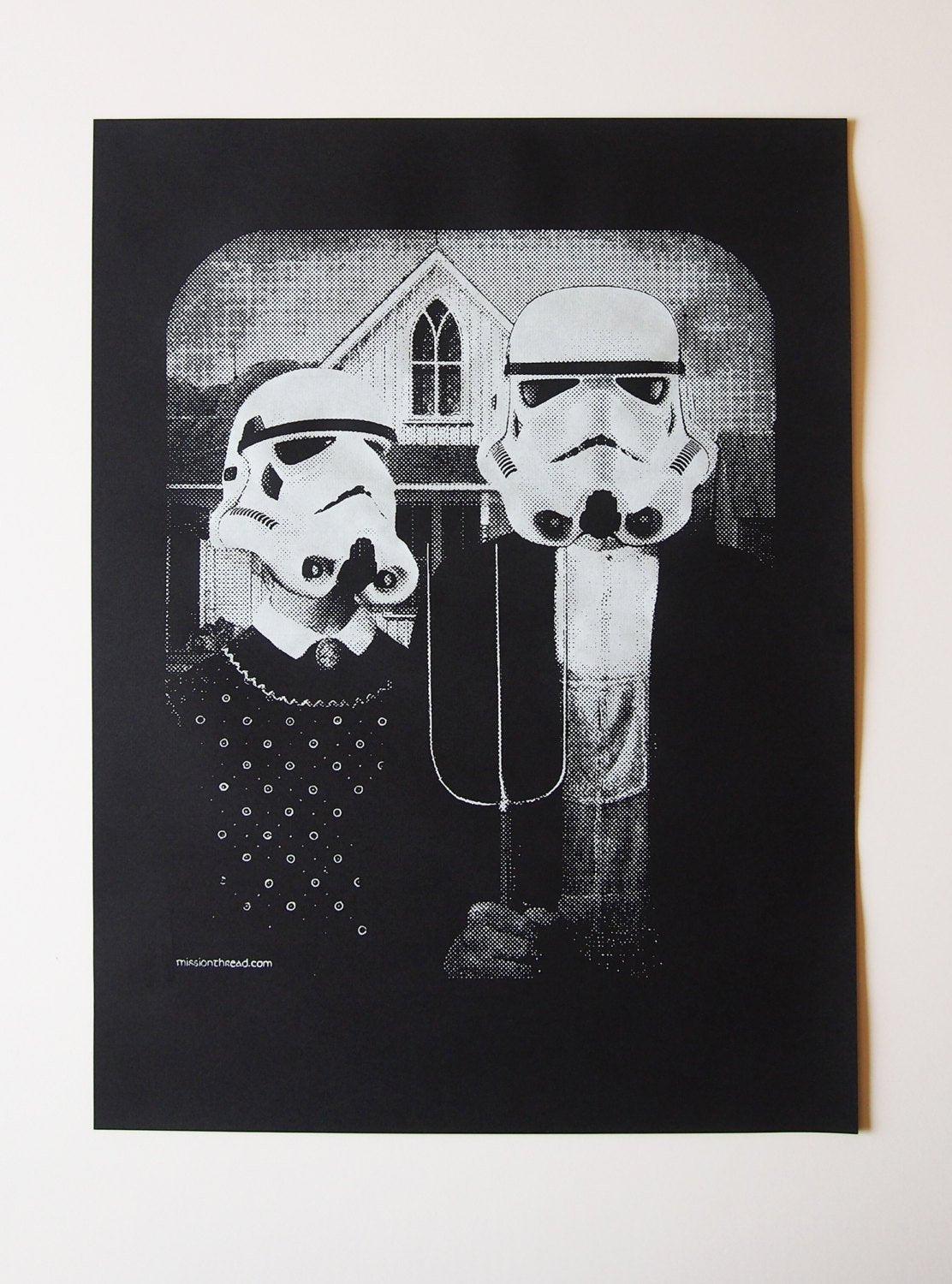 Star Wars American Gothic parody poster, Star Wars print- Worldwide shipping - Puritific