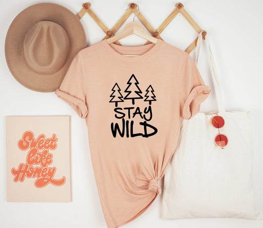 Stay Wild Shirt, Forest Shirt, Tree Shirt - Puritific