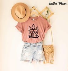 Stay Wild Shirt, Forest Shirt, Tree Shirt - Puritific