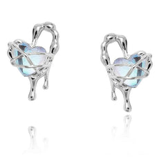 Sterling Silver Blue Stone Earrings - Puritific