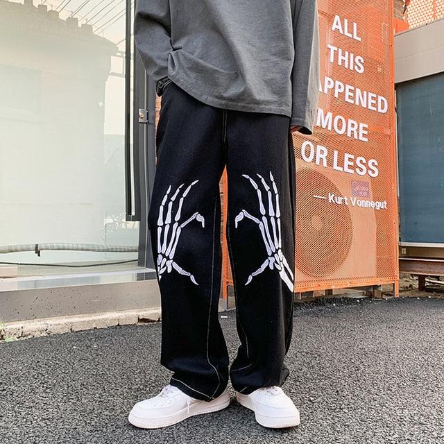 Streetwear Embroidery Baggy Jeans - Puritific