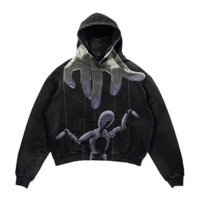 Streetwear Skull Print Hoodies - Puritific