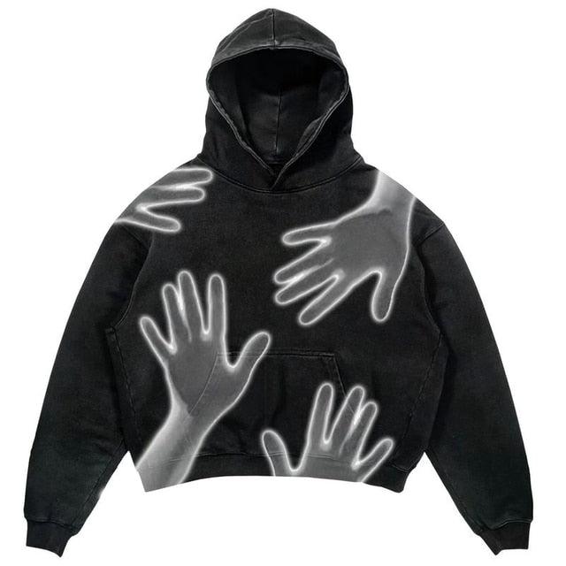 Streetwear Skull Print Hoodies - Puritific