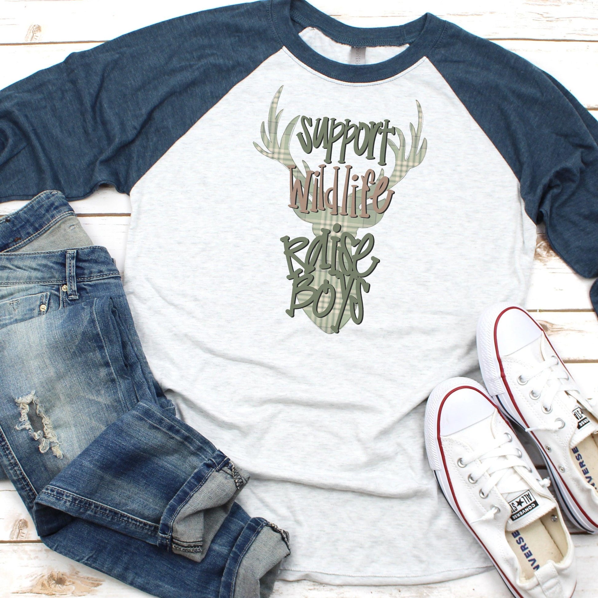 Support Wildlife Raise Boys // MOM Raglan-0