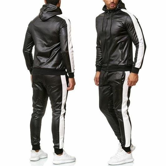 Sweat Suit Hooded Jacket Pants Set - Puritific