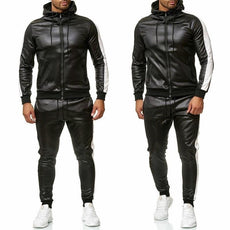 Sweat Suit Hooded Jacket Pants Set - Puritific