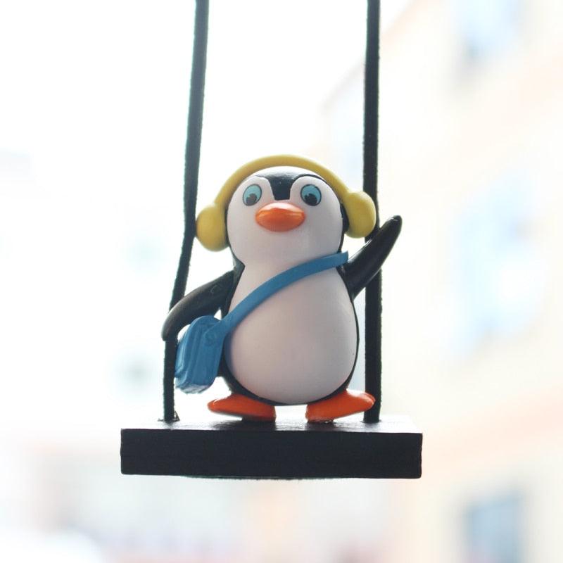 Swing Sled Penguin Car Pendant - Puritific